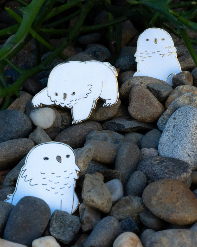 Snowy Owlbear Pins (USA)